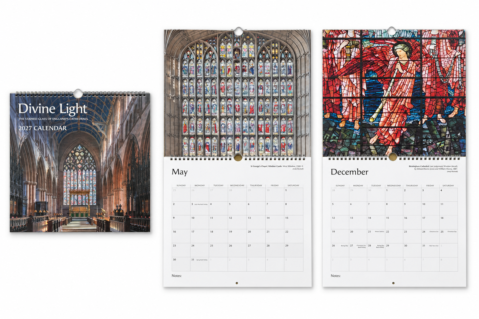 Divine Light of England's Cathedrals 2027 calendar