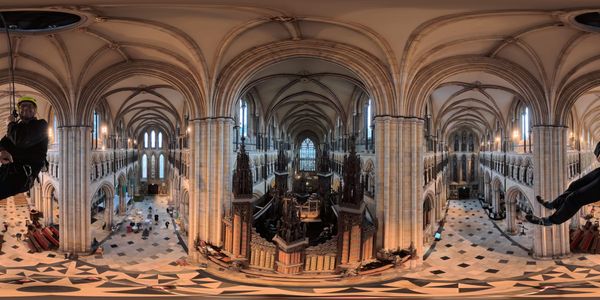 Through the ceiling boss at Beverley Minster in glorious VR.