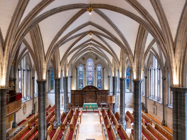 Video through the nave and chancel at Temple Church, London.