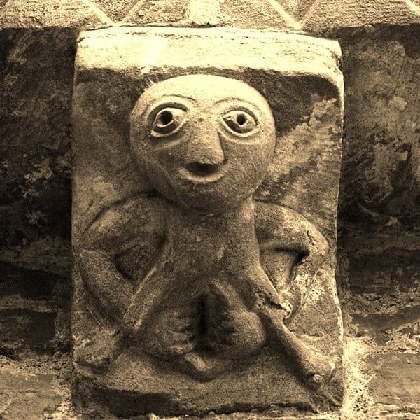 ✨ Treasure Hoard: The Sheela-na-gig carving at St. Mary and St. David, Kilpeck