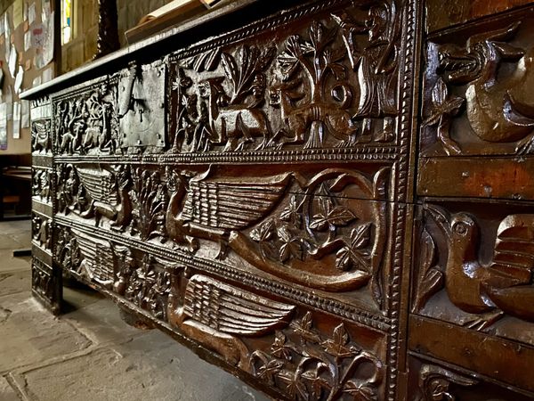✨ Treasure Hoard: The Flemish 'Dragon' chest, St. Michael's, Alnwick, Northumberland
