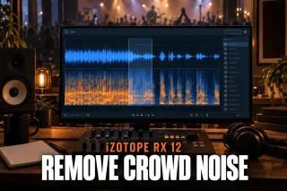 RX 12 audio restoration workstation removing crowd noise from a live recording