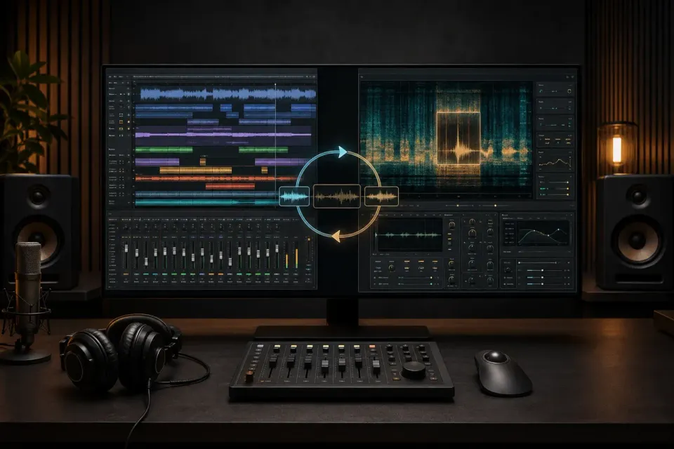 Multitrack audio workstation compared with a specialist spectral restoration suite