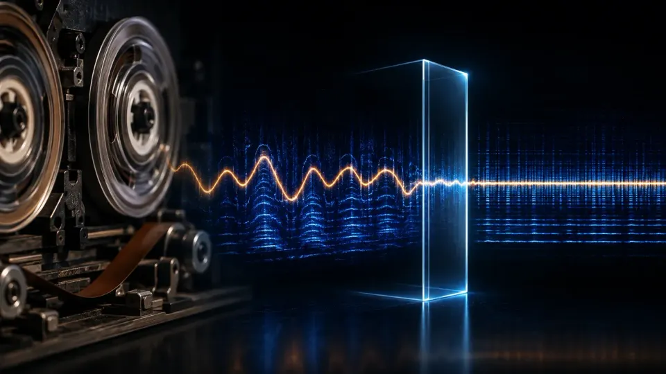 Wavering tape pitch contour becoming stable after precise wow and flutter correction