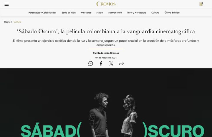 ‘Sábado Oscuro’, la película colombiana a la vanguardia cinematográfica