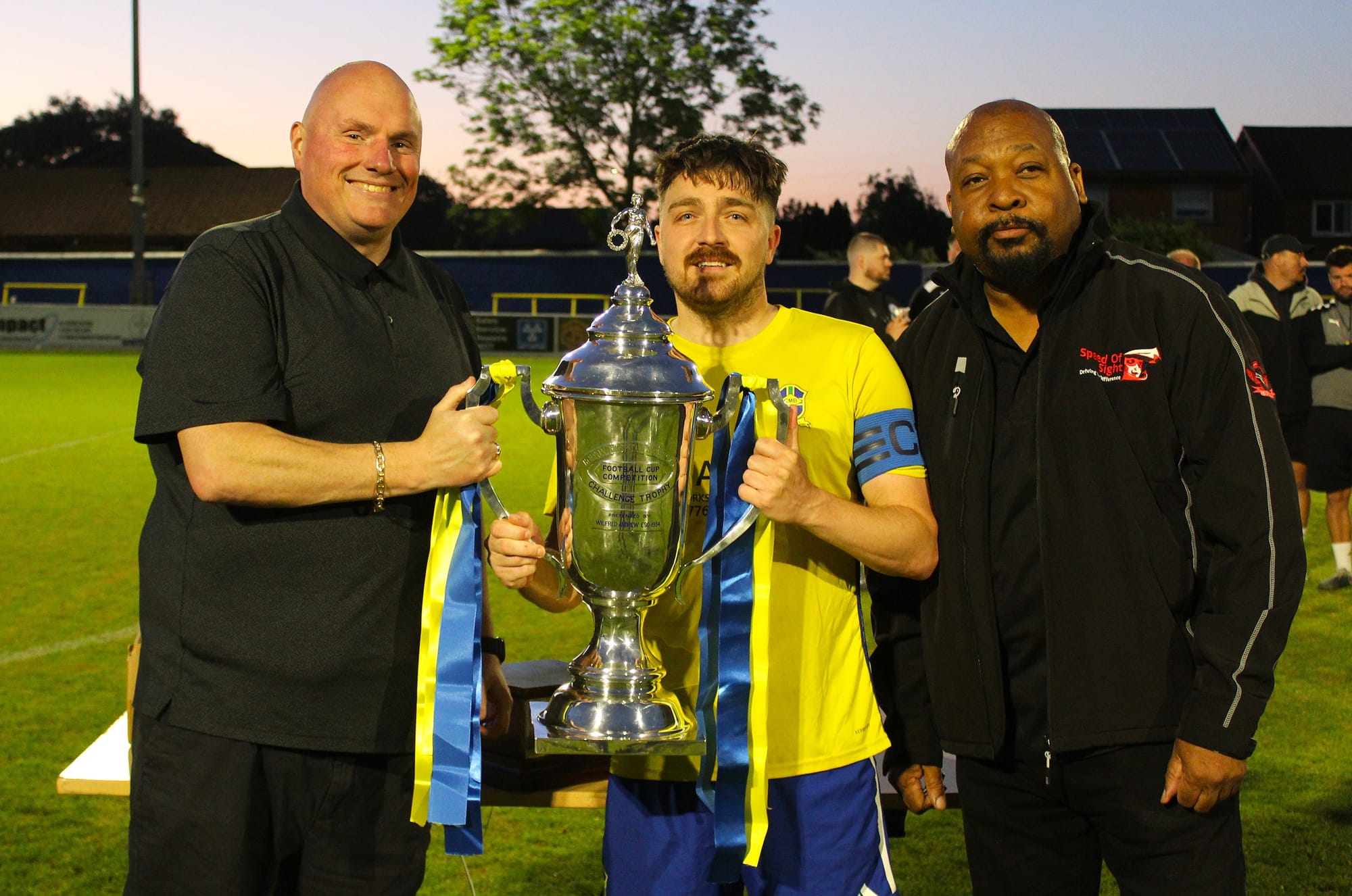 The trophy was presented to the CMB skipper by Peter Gray, the Chairman of the Bolton Hospital Cup committee, and John Galloway from Speed of Sight, the nominated charity for this year's competition.