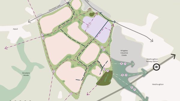 The masterplan for the West of Wingates industrial development