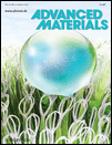 De l'eau sur une feuille de plante - Couverture du journal Advanced Materials