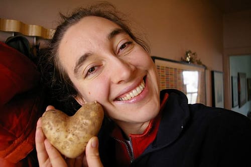 Heart-shaped potato