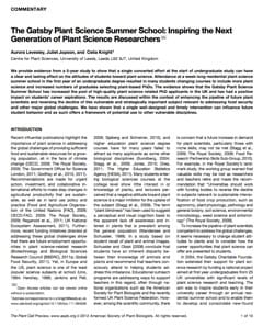 Inspirando a la próxima generación de investigadores en ciencias de las plantas