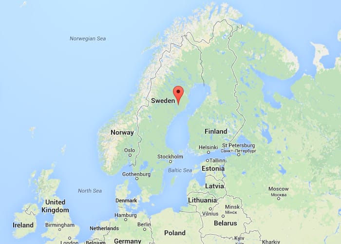 Location of Flakaliden, Sweden, near Umeå.