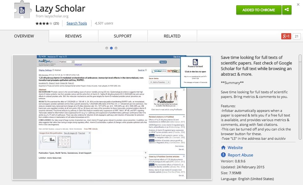 Find Article PDFs easily with Lazy Scholar
