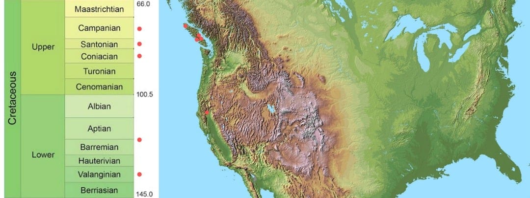 El Cretácico en América del Norte