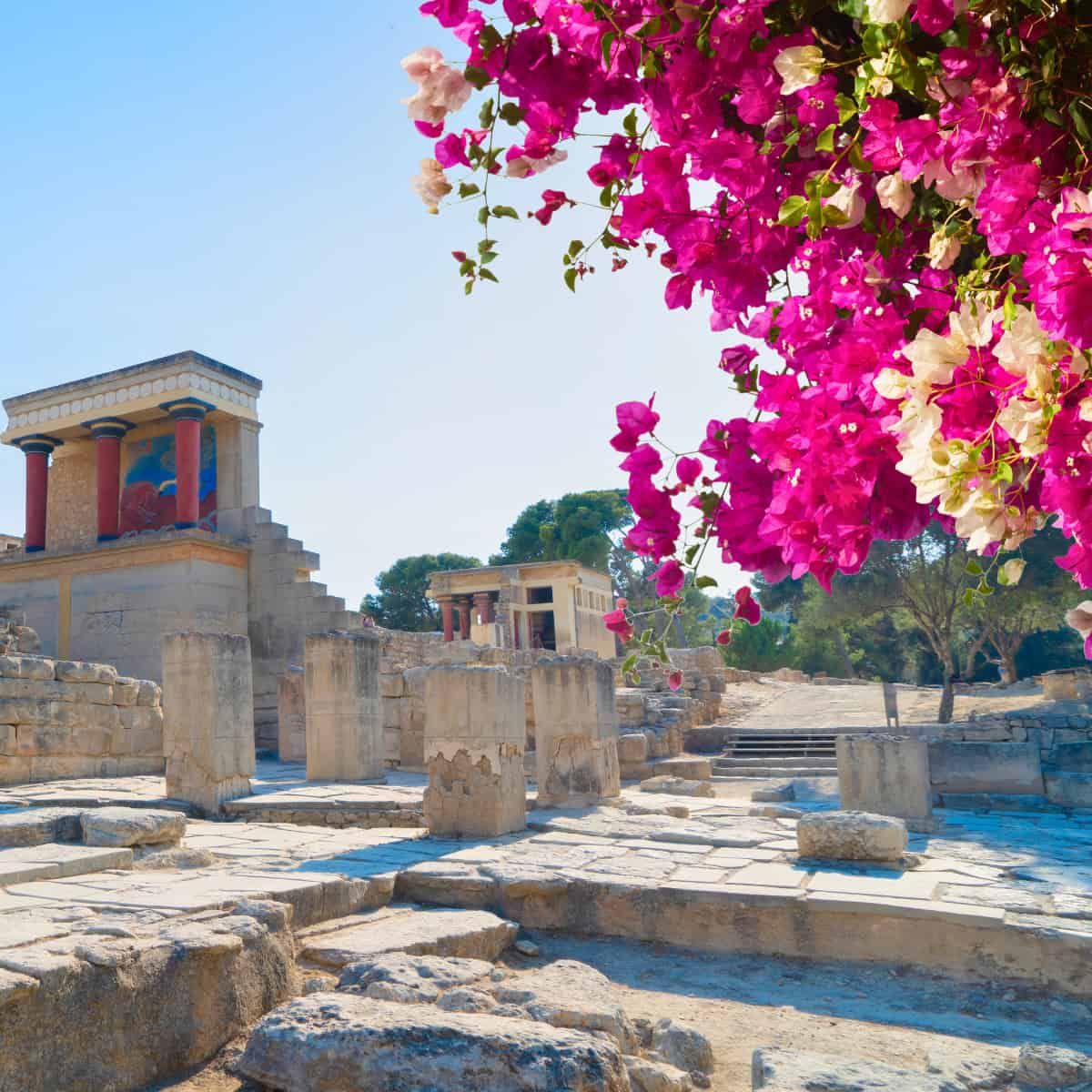 Flores no Palácio de Cnossos.