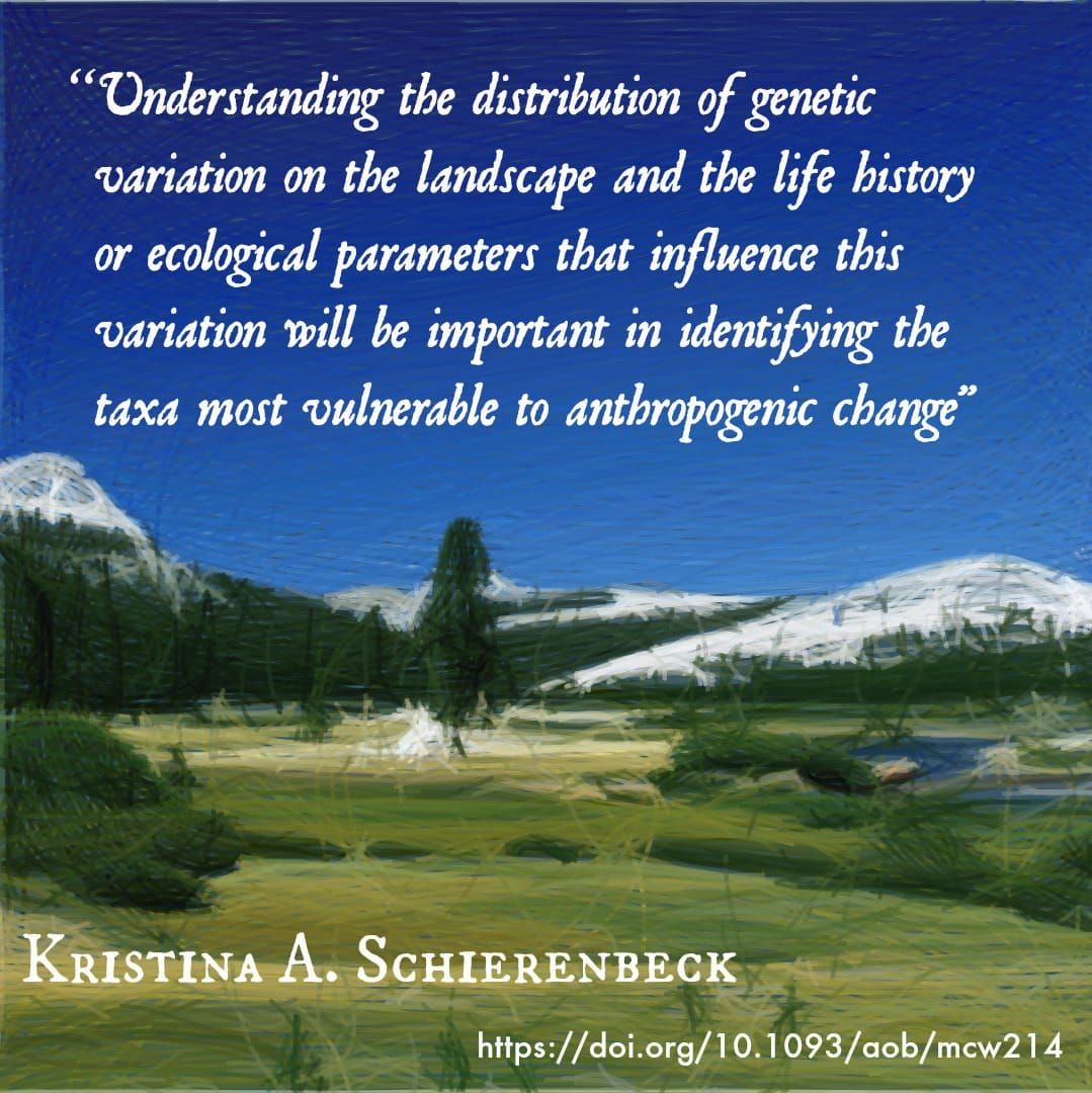 Understanding the distribution of genetic variation on the landscape and the life history or ecological parameters that influ