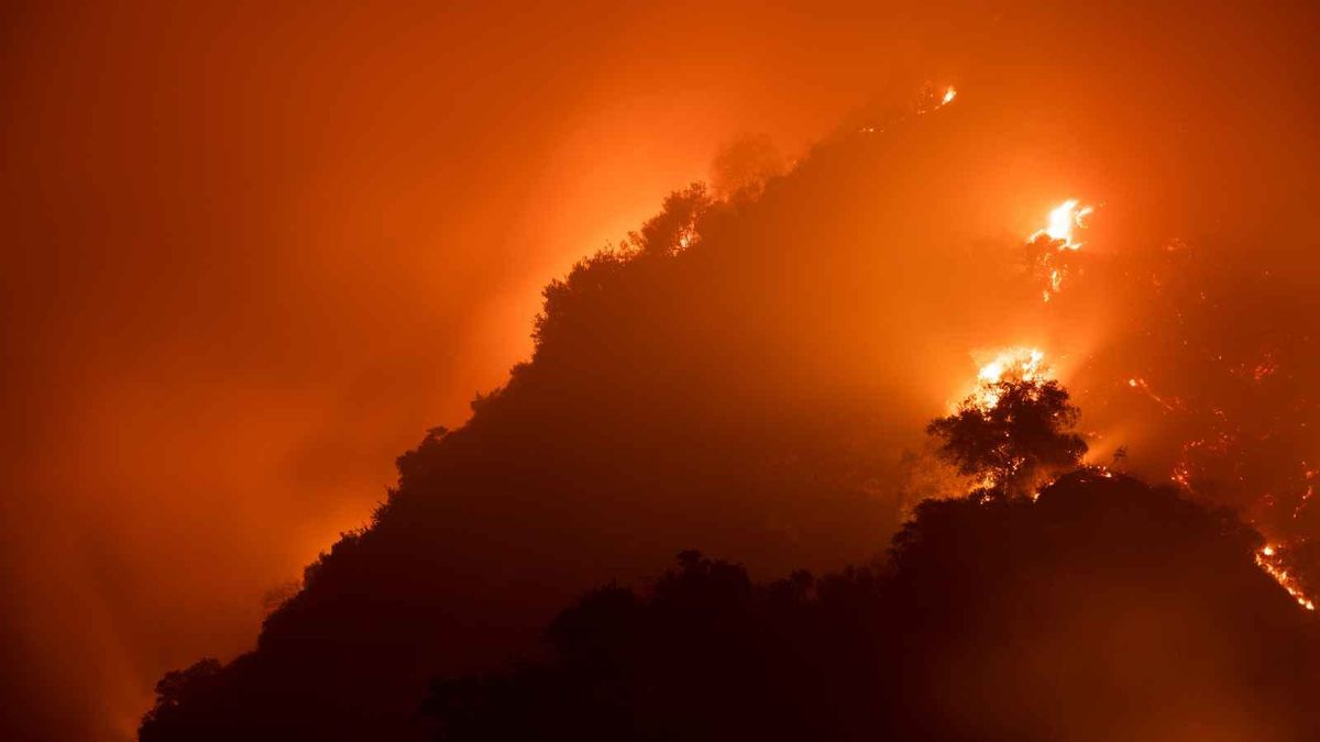 Wildfire in southern California