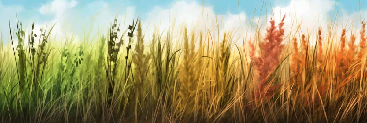 Une bataille entre herbes générées par ordinateur.