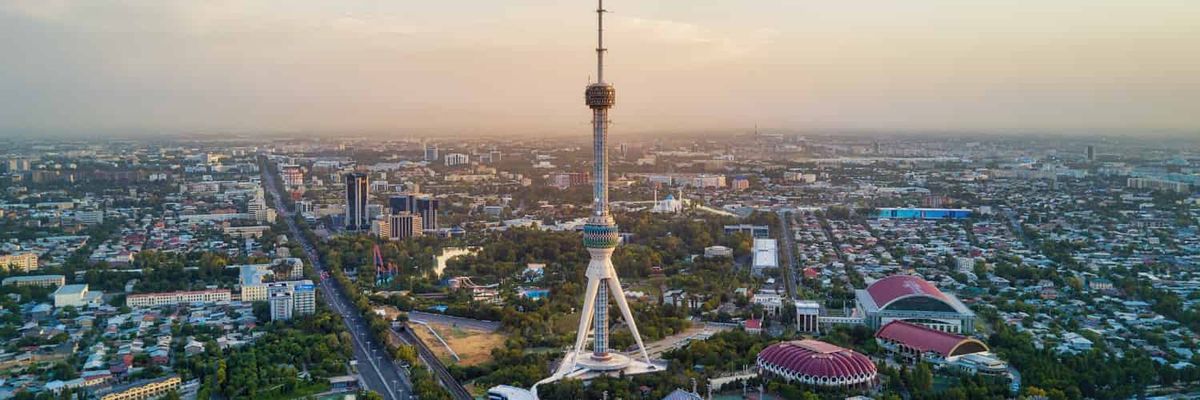 A view across the TV tower in Tashkent.