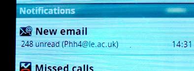 Back to reality: 77 hours without e-mails and 248 new ones!