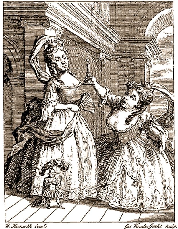 Image: William Hogarth, frontispiece for Henry Fielding. The tragedy of tragedies; or the life and death of Tom Thumb the Gre