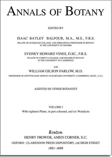 One hundred and twenty-five years of the Annals of Botany