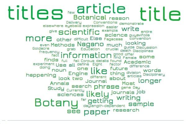 Analysis of a Corpus of Scientific Article Titles Across Eight Academic Disciplines Finds That Article Titles in Botany Can Be Much Longer Than in Other Disciplines, But If You Ignore the Outliers They’re Not That Different