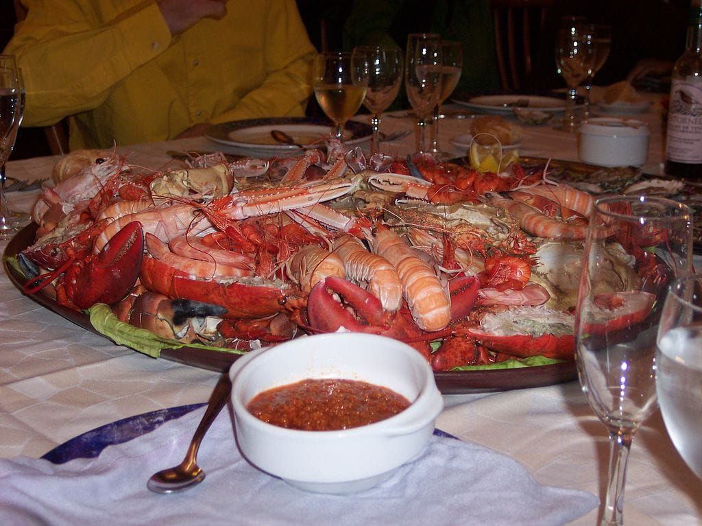 An authentic "Mariscada" from Galicia.