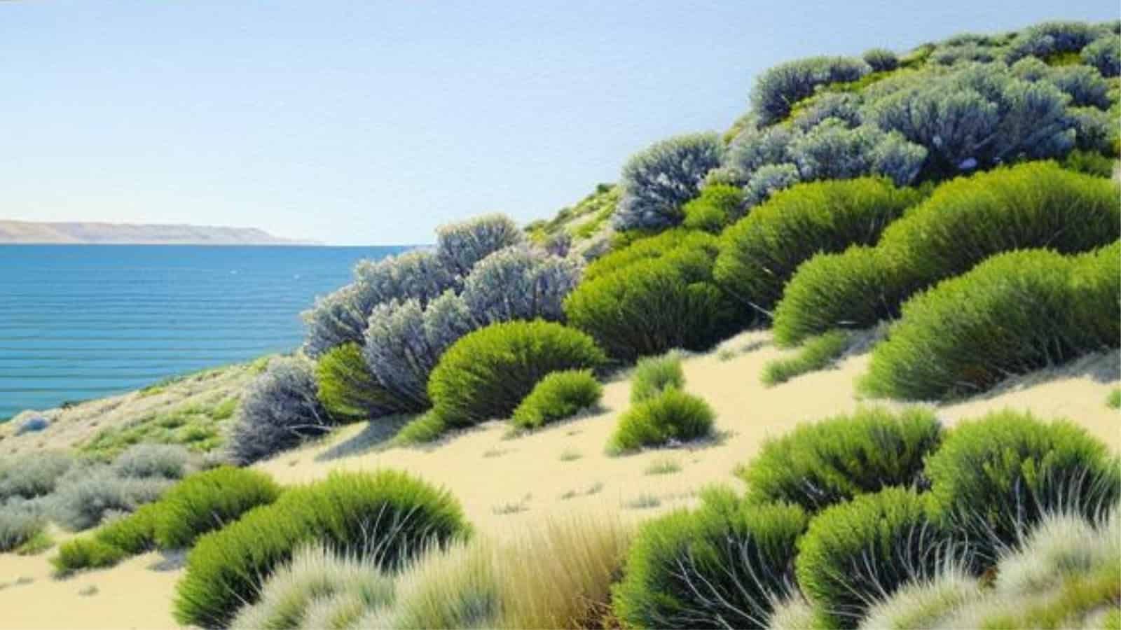 Artist's Impression of sagebrush scrub.