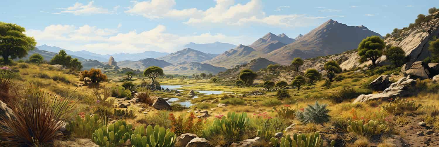 A computer-generated image of plants in a digital Spain.