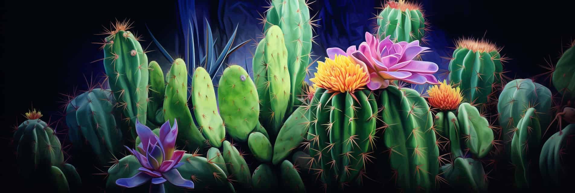 Computer-generated cacti