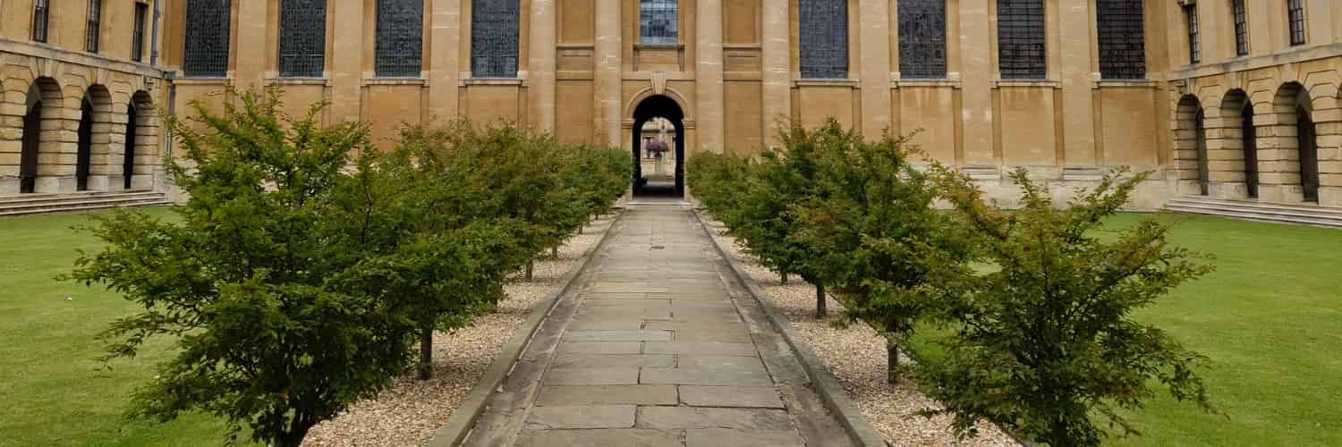A view inside Queen's College, Oxford.