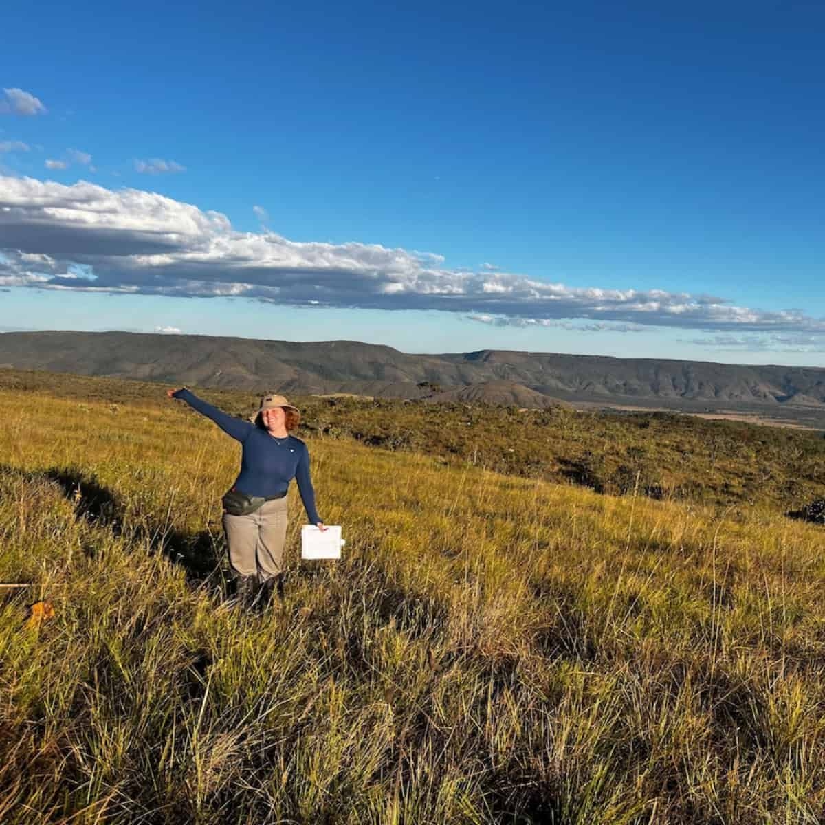 A botanist enjoying fieldwork.