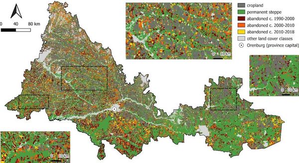 Post-soviet land use change in Russia a driver of restored steppes