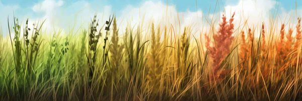 A battle between computer-generated grasses.
