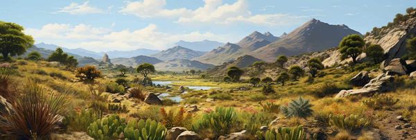 A computer-generated image of plants in a digital Spain.