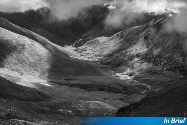 The Alt Ter Valley in moody black and white.
