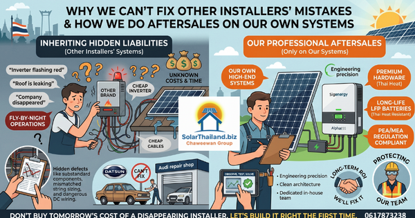Why we cant fix other installers’ mistakes and how we do aftersales on our own systems