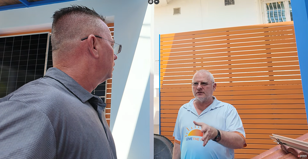 Chuck from the YouTube channel  Notime2bsad visited our solar show room