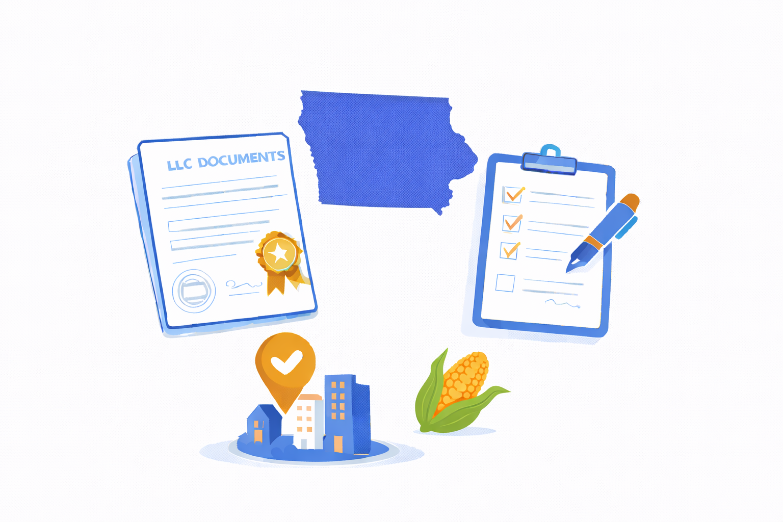 Iowa LLC Formation Diagram