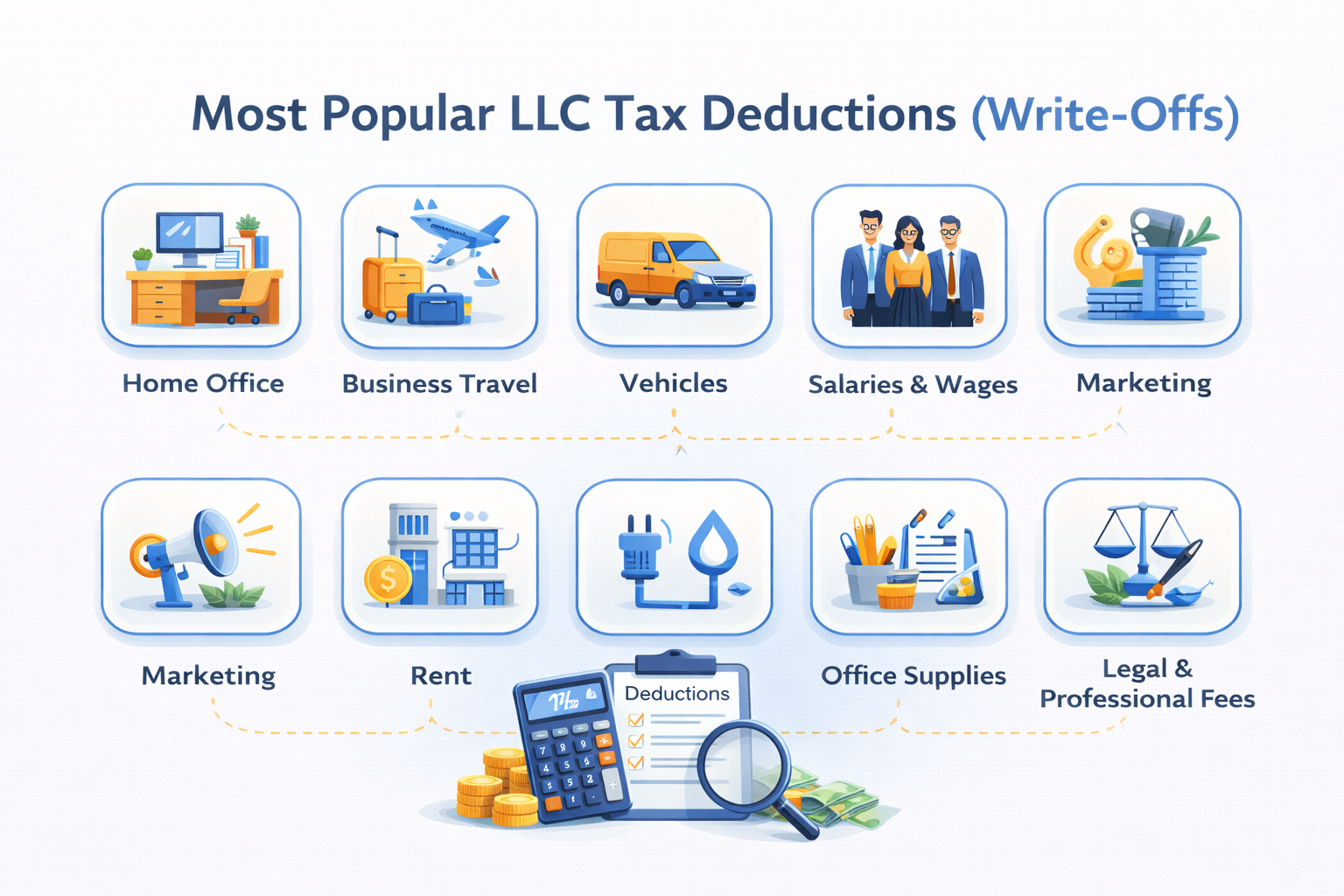 Most popular LLC tax deductions
