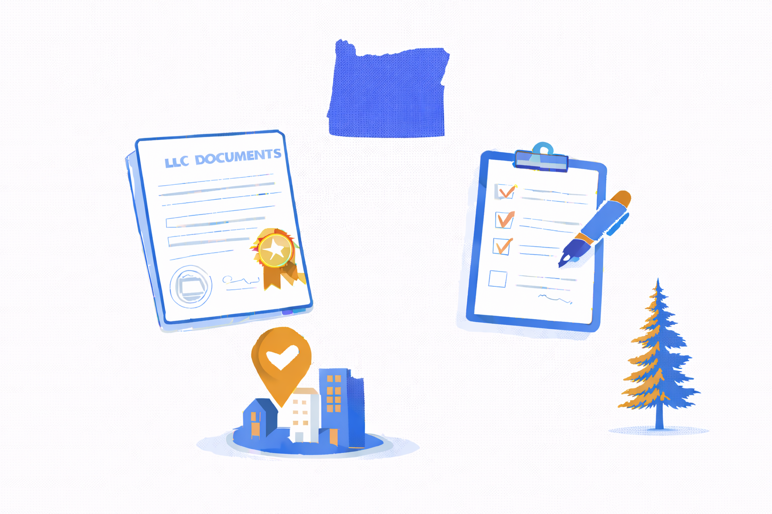Oregon LLC Formation Illustration