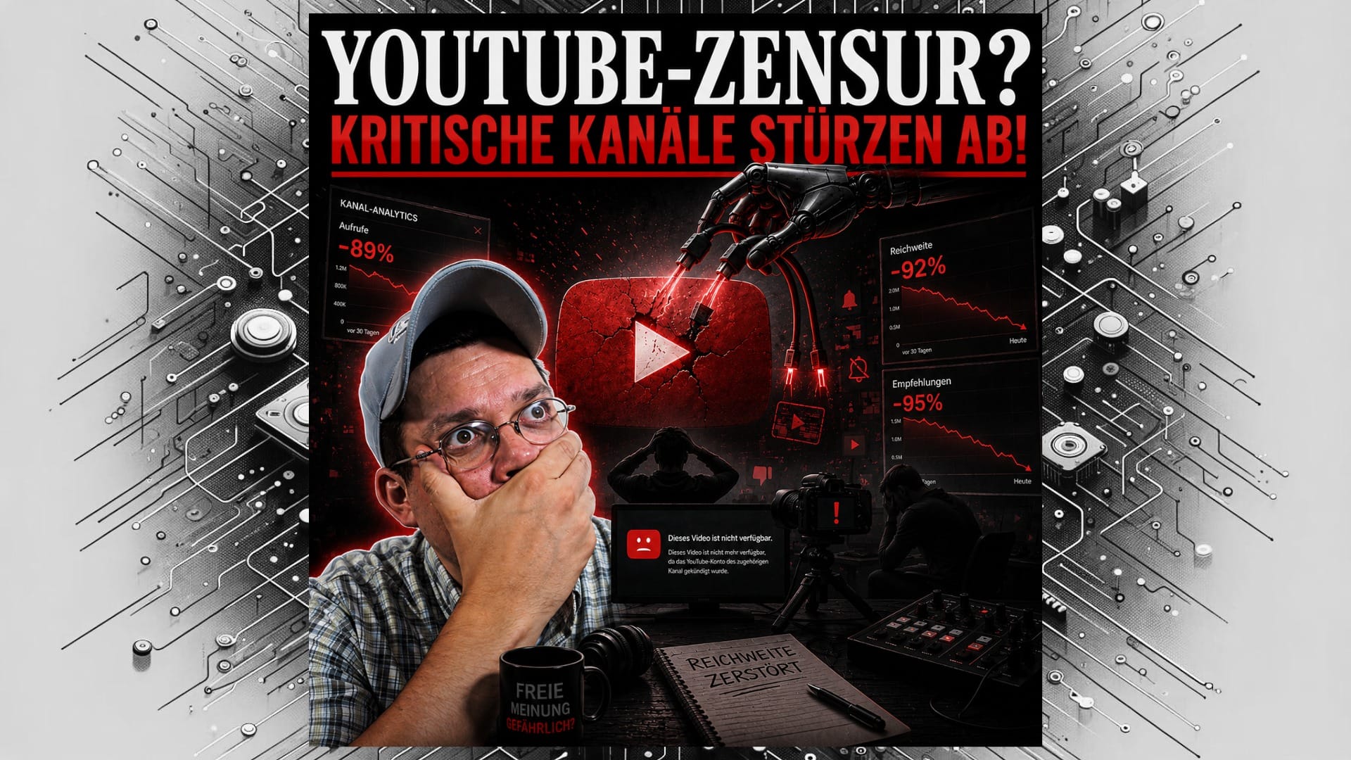 Youtube-Zensur? Kritische Kanaele stuerzen ab!