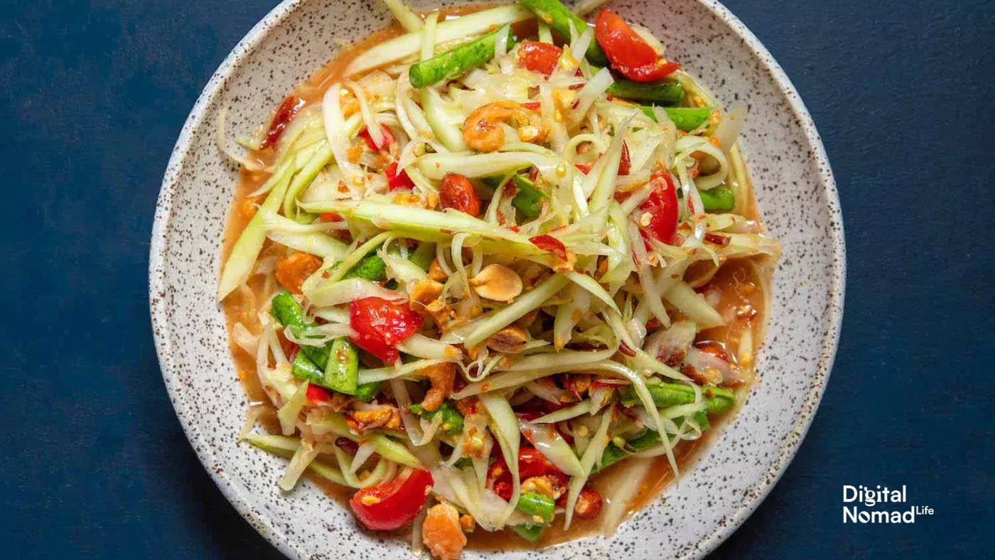 Som Tum also known as papaya salad