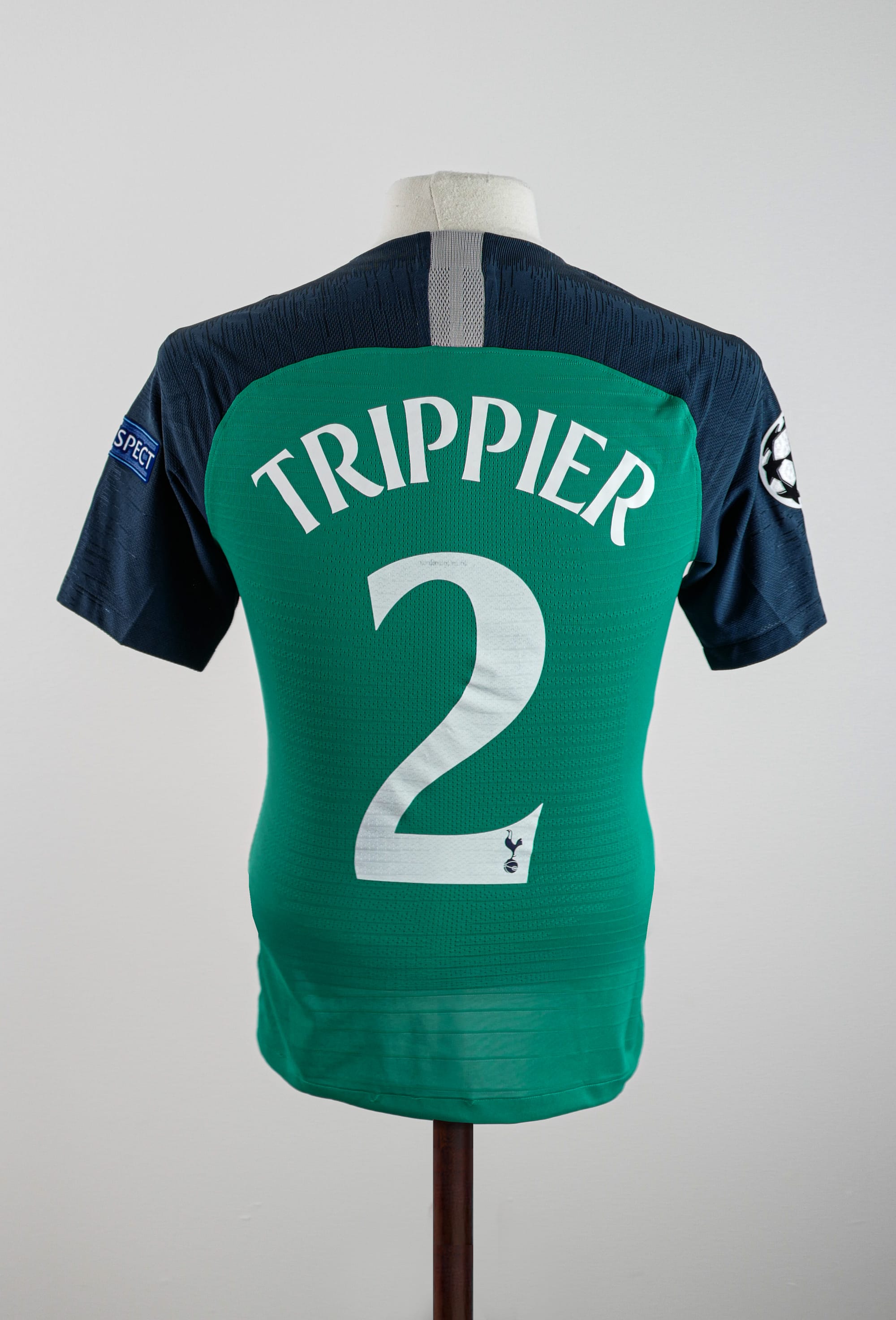 Kieran Trippier match issued Tottenham Hotspur shirt vs Ajax, view 2