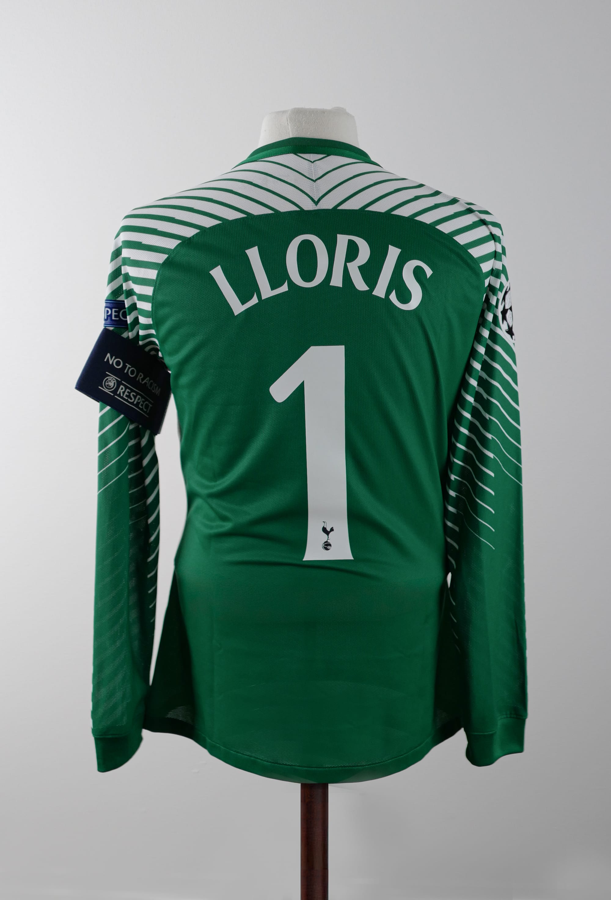Hugo Lloris match issued Tottenham Hotspur shirt, back view