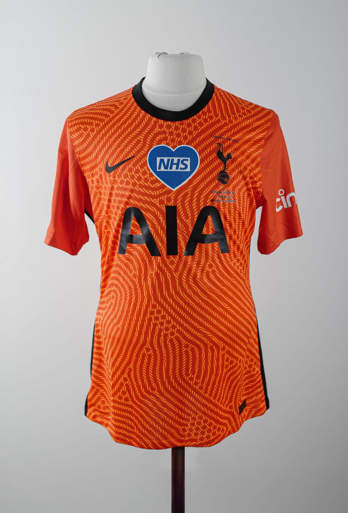 Lloris 2021 Carabao Cup Final Match Issued Shirt - Lilywhite Collection match-worn Tottenham shirt