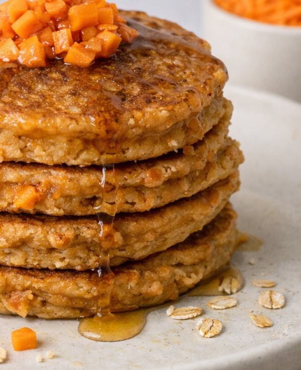 Carrot Cake Pancakes (Freezer Friendly)