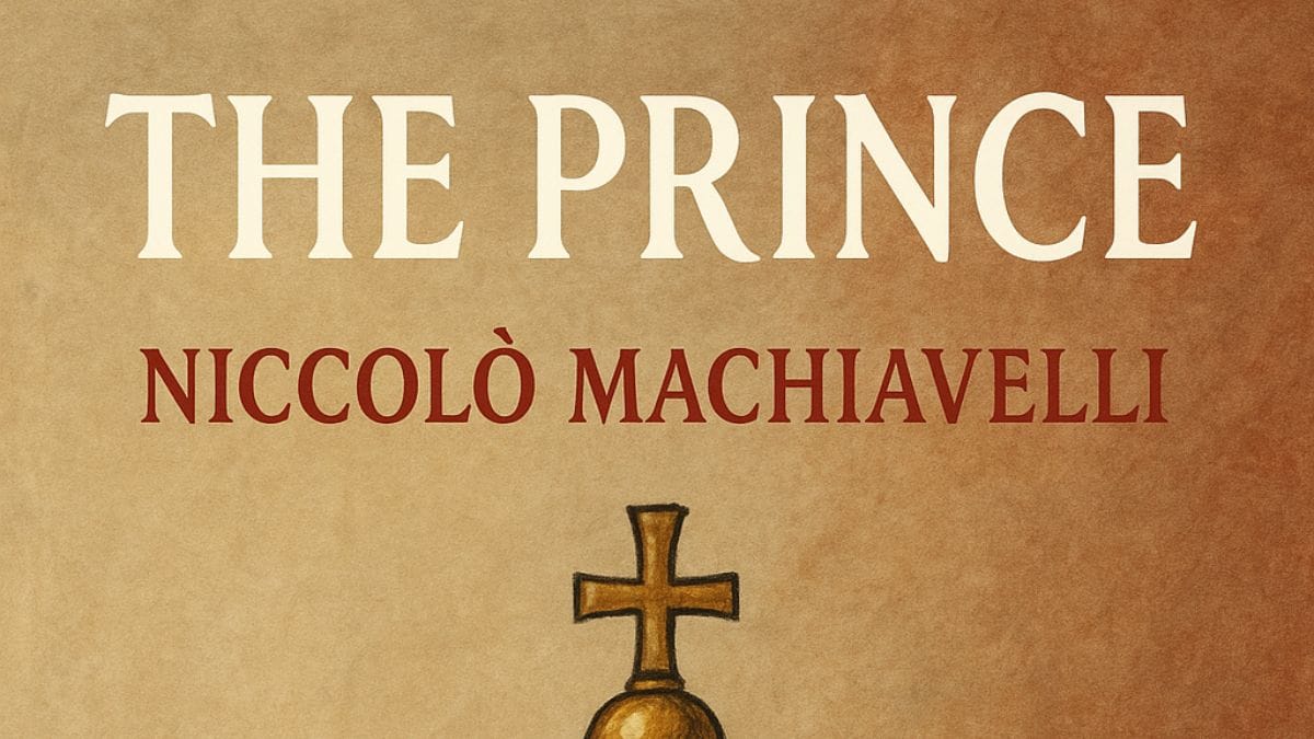 The Prince by Niccolò Machiavelli conceptual book cover