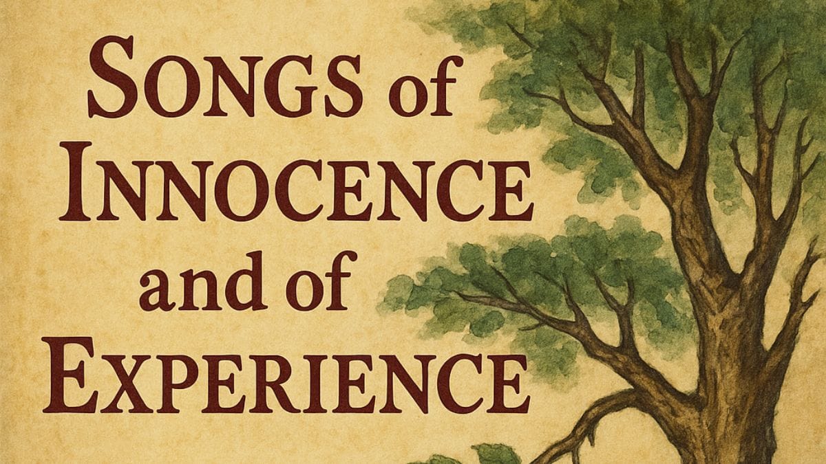 Songs of Innocence and of Experience by William Blake conceptual book cover