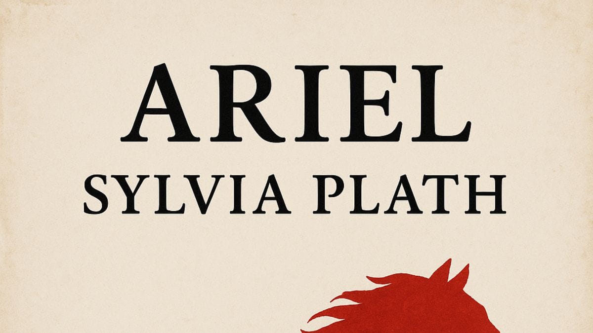 Ariel by Sylvia Plath conceptual book cover